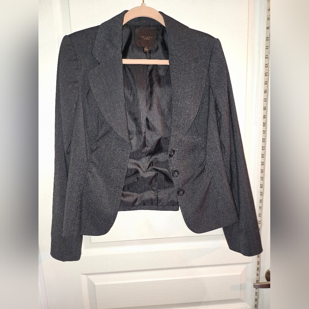 The Limited Gray Blazer Modern Tailored Suit Jacket With Pants - Picture 2 of 15